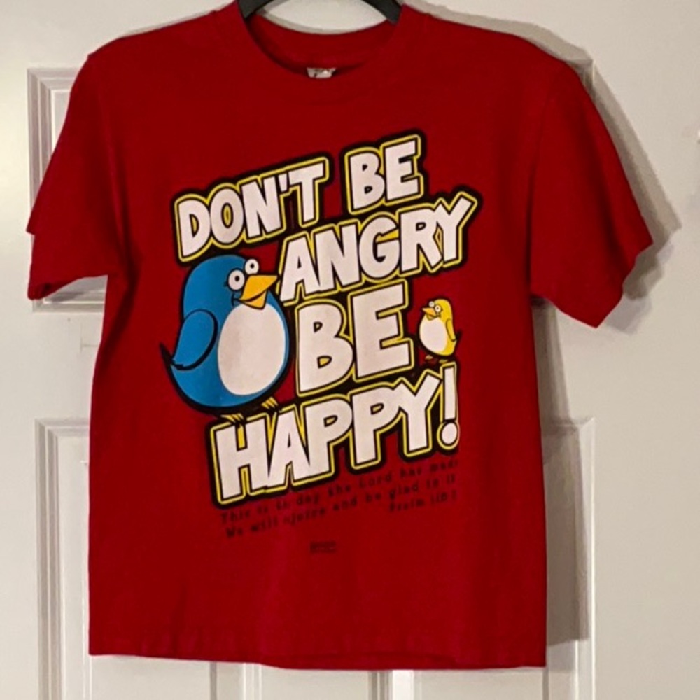 Red Graphic Angry Birds T-Shirt